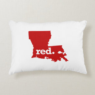 LOUISIANA RED STATE DECORATIVE PILLOW