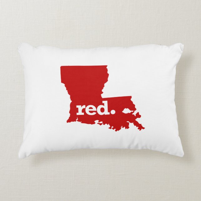 LOUISIANA RED STATE DECORATIVE PILLOW (Front)