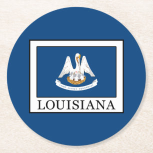 Louisiana Round Paper Coaster