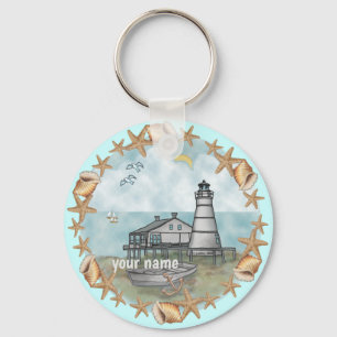 Louisiana Shells lighthouse keychain