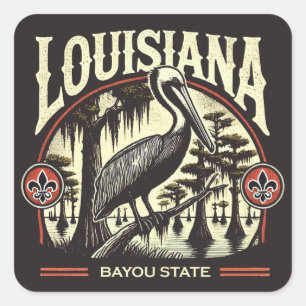 Louisiana Square Sticker