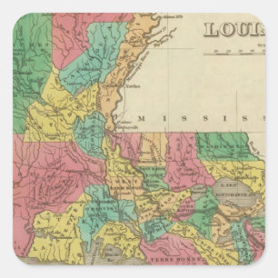 Louisiana Square Sticker