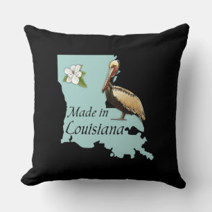 Louisiana Square Throw Pillow