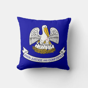 Louisiana State Flag American MoJo Pillow