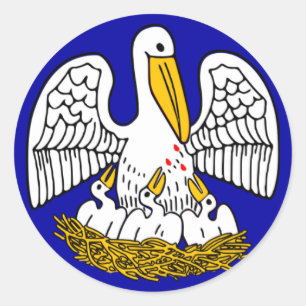 Louisiana State Flag Classic Round Sticker