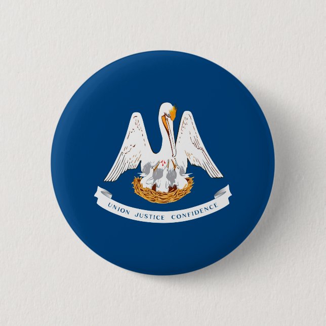 Louisiana State Flag Design 2 Inch Round Button (Front)