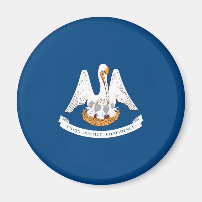 Louisiana State Flag Design Magnet (Front)
