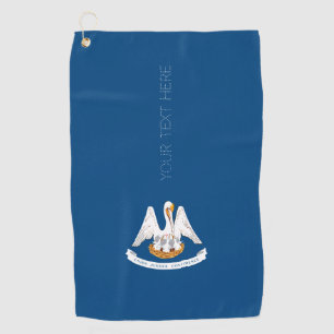 Louisiana State Flag Design Your Text on a  Golf Towel