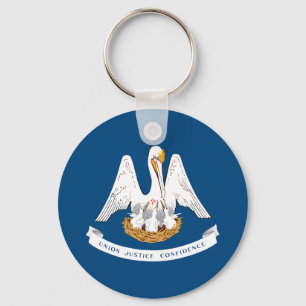 Louisiana State Flag Keychain