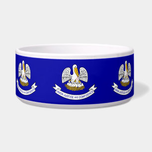 Louisiana State Flag Pet Bowl