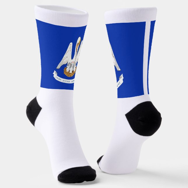 Louisiana State flag Socks (Angled)