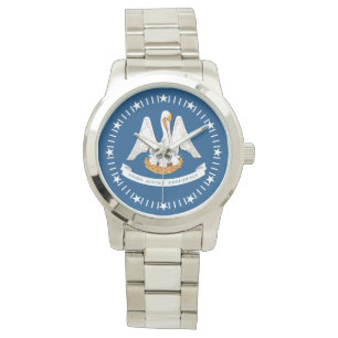 Louisiana State Flag Star Dial Design Watch