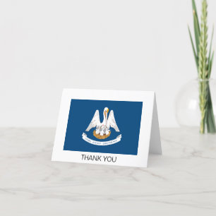 Louisiana State Flag Thank You Card