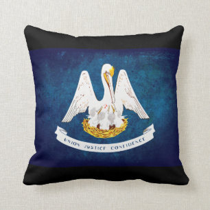 Louisiana state flag throw pillow