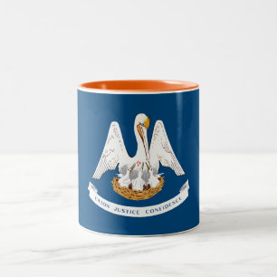 Louisiana State Flag Two-Tone Coffee Mug