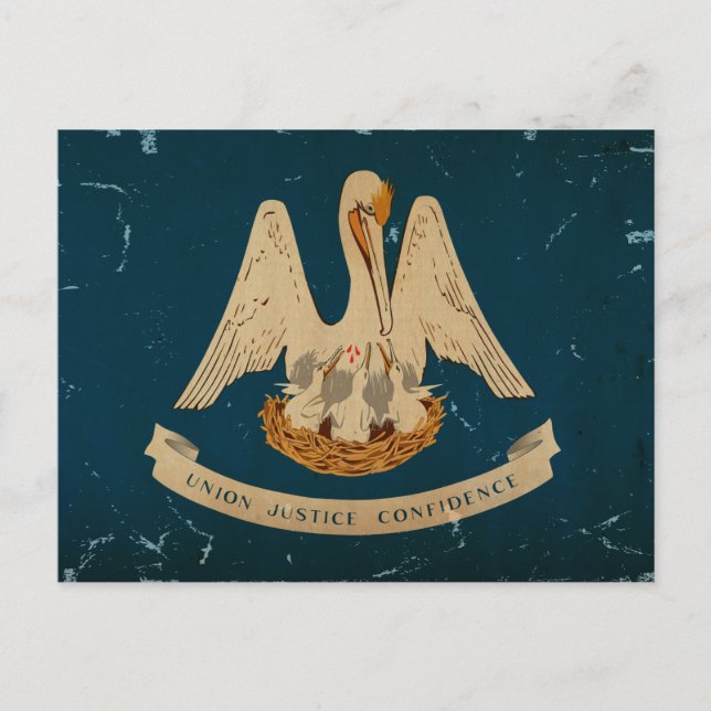 Louisiana State Flag VINTAGE.png Postcard (Front)