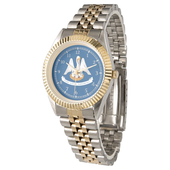 Louisiana State Flag Watch Design (Angled)