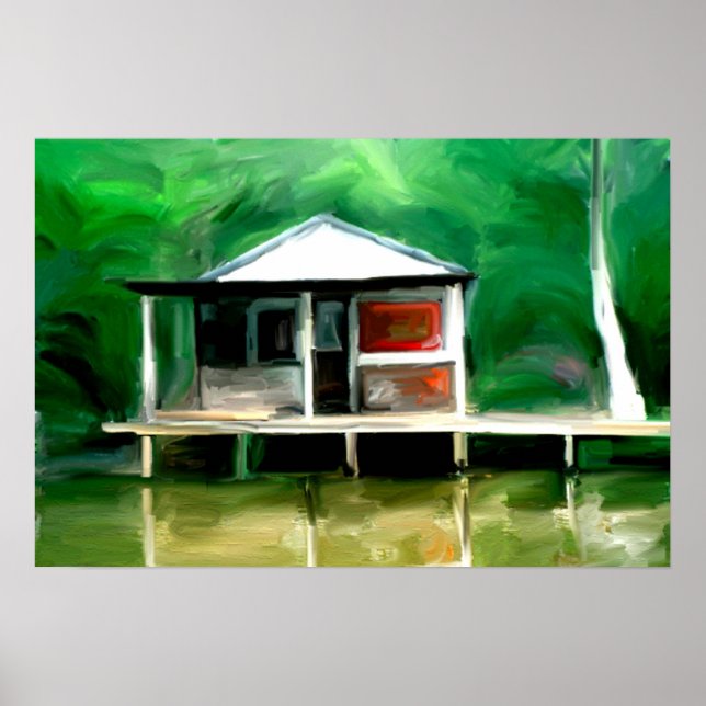Louisiana Swamp Cottage Poster (Front)