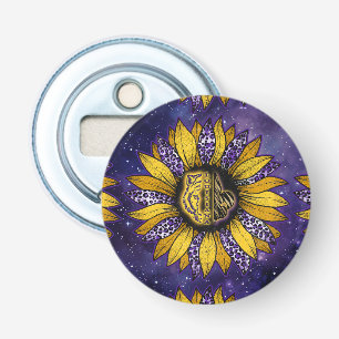 Louisiana Tiger Themed Button Bottle Opener