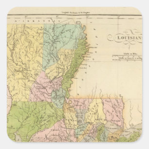 Louisiana US Square Sticker