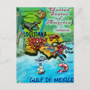 Louisiana USA Card
