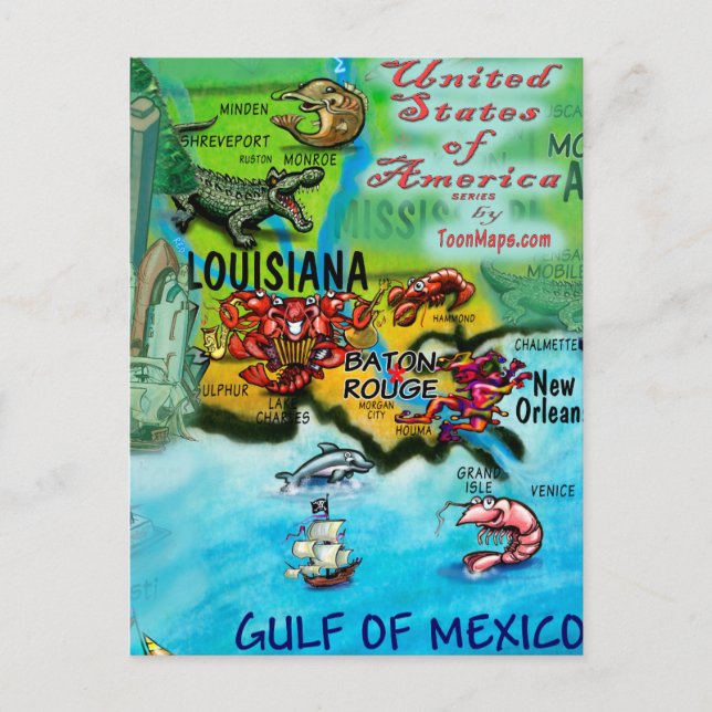 Louisiana USA Card (Front)