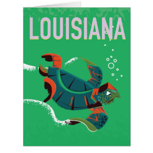 louisiana USA vintage travel poster art