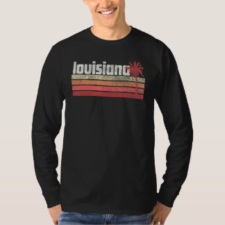 Louisiana Vintage Retro 70s 80s Beach Palm Tree T-Shirt