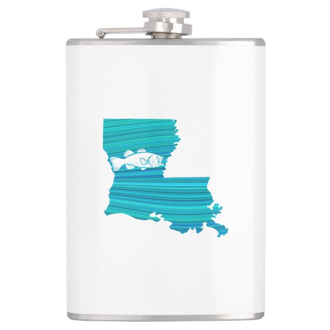 Louisiana Wave Fishing Hip Flask (Front)