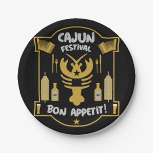 Louisiana's Cajun Bayou Paper Plate