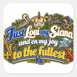 Louisianna  square sticker