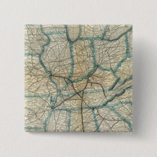 Louisville and Nashville Railroad 2 Inch Square Button