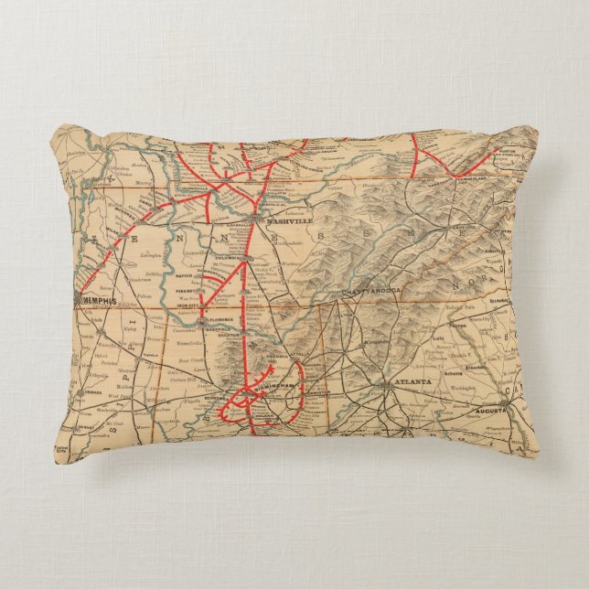 Louisville and Nashville Railroad Accent Pillow (Front)