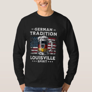 Louisville Beer Driinking American Flag German Eag T-Shirt