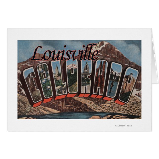 Louisville, Colorado - Scènes de grandes lettres (Devant horizontal)