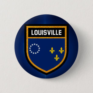 Louisville Flag 2 Inch Round Button