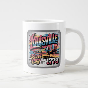 Louisville Kentucky Graffiti Mural Urban Street Ar Large Coffee Mug