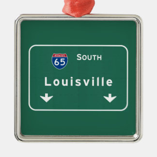 Louisville Kentucky kt Interstate Highway Freeway Metal Ornament