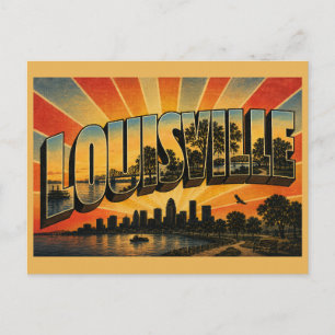 Louisville Kentucky Ohio River Parks Woodlands Art Postcard