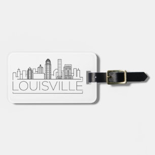 Louisville, Kentucky Stylized Skyline Luggage Tag