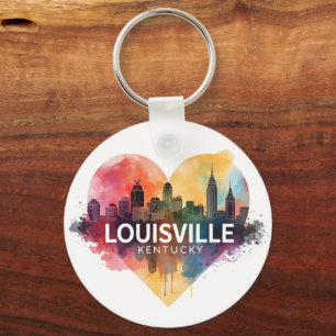 Louisville Kentucky USA Skyline Keychain