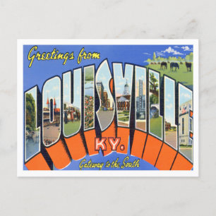 Louisville, Kentucky Vintage Big Letters Carte pos