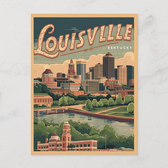 Louisville Kentucky Vintage, Travel Postcard (Front)