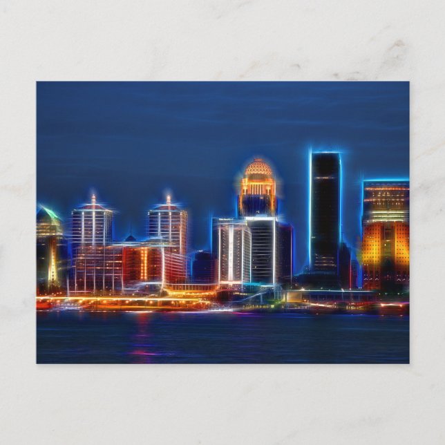 Louisville Ky Skyline Postcard (Front)
