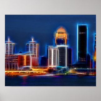 Louisville Ky skyline Poster