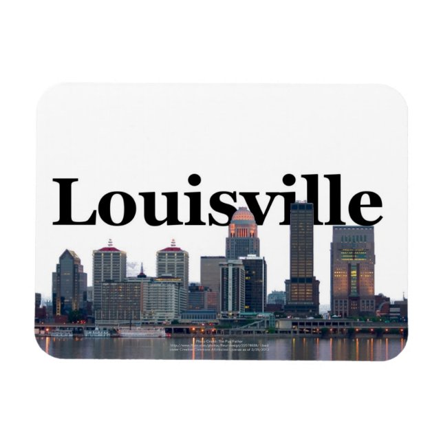 Louisville KY Skyline with Louisville in the Sky Magnet (Horizontal)