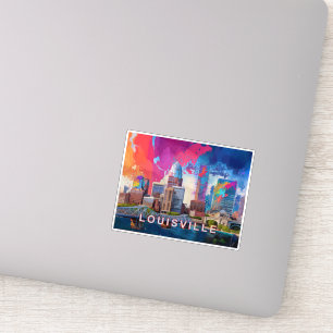 Louisville Skyline Abstract Art 
