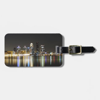 Louisville skyline at night luggage tag