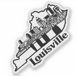 Louisville Skyline Laptop Sticker