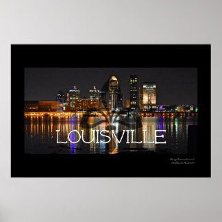 Louisville Skyline Poster with Fleur de Lis